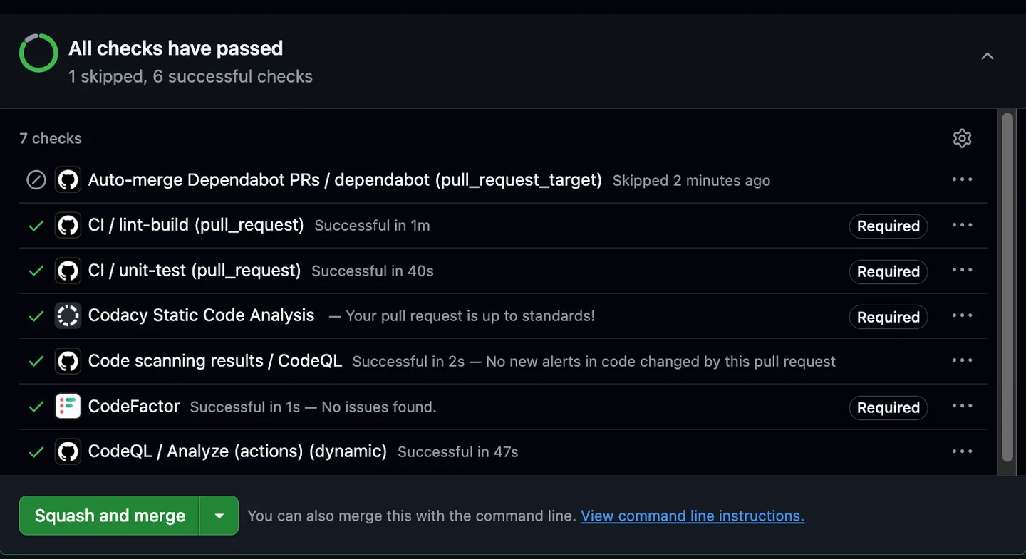 Github Checks の項目